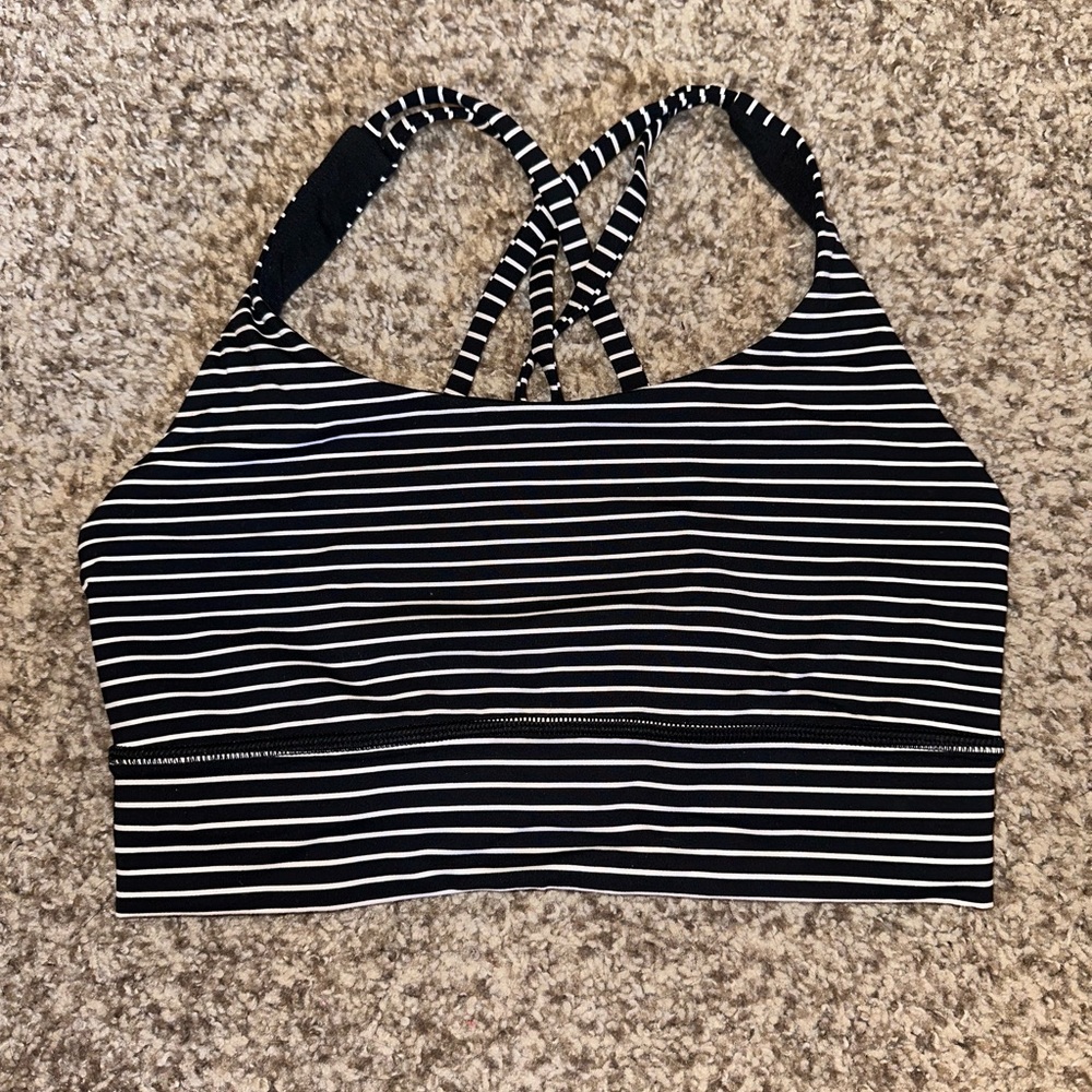 Lululemon Longline Striped Energy Bra
